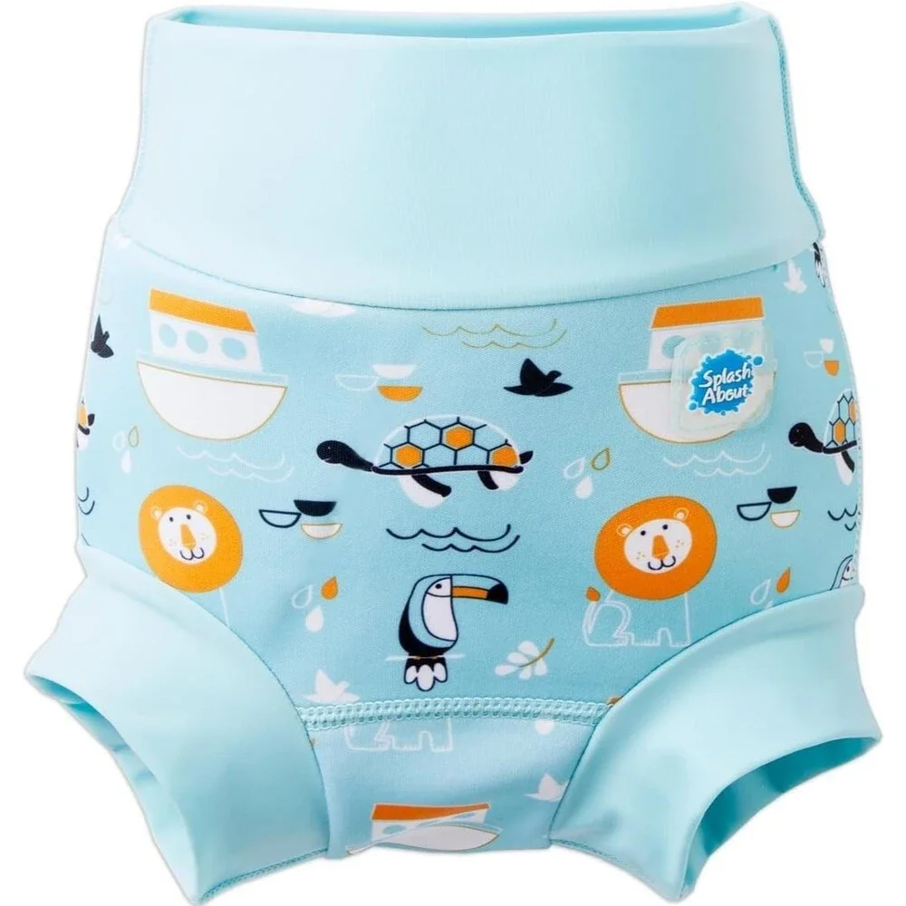 Splash About Happy Nappy Reusable Swim Diaper Noah's Ark 12-24 Months New